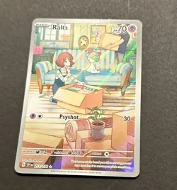 2023 POKEMON SCARLET & VIOLET RALTS ILLUSTRATION RARE #211/198! - Image 2