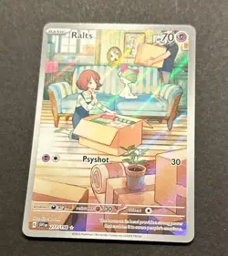 2023 POKEMON SCARLET & VIOLET RALTS ILLUSTRATION RARE #211/198! - Image 4