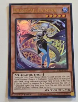 yugioh dracotail faimena ultra rare jush-en002 jush - Image 2