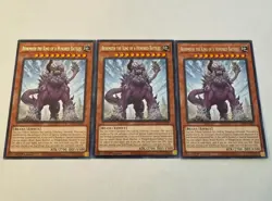yugioh behemoth the king of a hundred battles rare 3x jush-en050 jush - Image 1