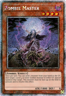 YuGiOh! Zombie Master - RA03-EN185 - Platinum Secret Rare 1st Edition - NM/M - Image 1
