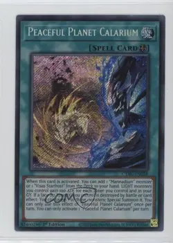 Peaceful Planet Calarium 1st Ed. YuGiOh Cyberstorm Access #CYAC-EN058 0u06 - Image 1