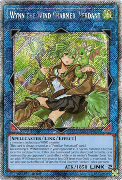 YuGiOh! Wynn the Wind Charmer, Verdant RA03-EN045 Platinum Secret Rare 1st Editi - Image 1