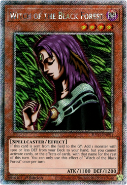 YuGiOh! Witch of the Black Forest RA03-EN091 - Platinum Secret Rare 1st Edition - Image 1