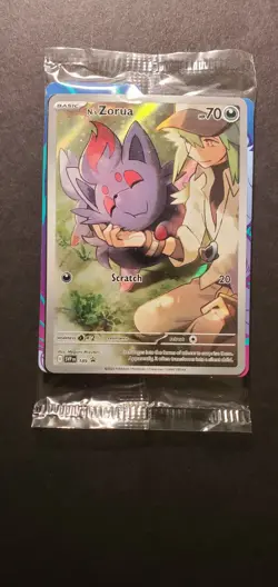 N's Zorua Svp189 ETB Promo card Pokemon TCG Journey Together Sealed - Image 1