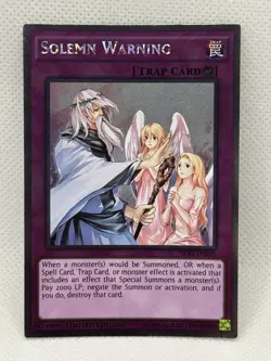 Yugioh! Solemn Warning - NKRT-EN035 - Platinum Rare - Limited Edition - NM - Image 1