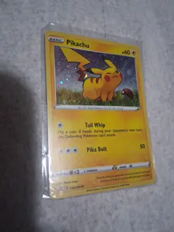 Pokemon TCG Pikachu SWSH039 Sword & Shield Black Star Cosmos Holo Promo Card - Image 1
