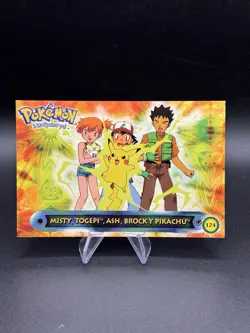 Pokemon Ash Pikachu Misty Brock 2000 Vintage Post Card 124 Navarrete - Image 1