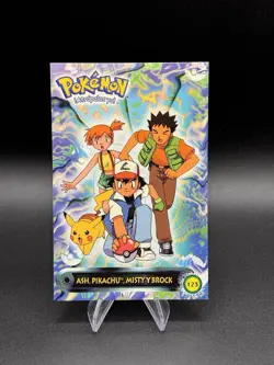 Pokemon Ash Pikachu Misty Brock 2000 Vintage Post Card 123 Navarrete - Image 1