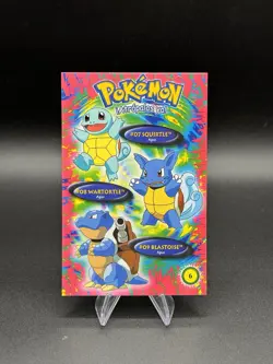 Pokemon Squirtle Wartortle Blastoise 2000 Vintage Post Card 6 Navarrete Peru Us - Image 1