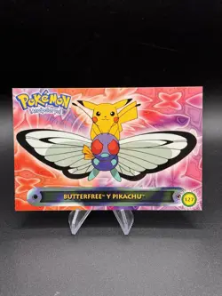 Pokemon Butterfree & Pikachu 2000 Vintage Post Card 127 Navarrete Peru Us Seller - Image 1