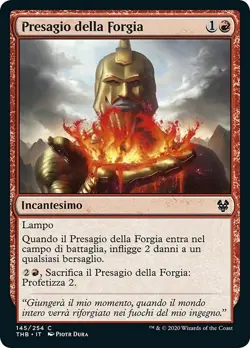 MTG Magic THB Theros Beyond Death - 1x ITA NM 145 C Presagio della Forgia - Image 1