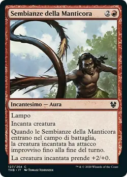 MTG Magic THB Theros Beyond Death - 1x ITA NM 127 C Sembianze della Manticora - Image 1