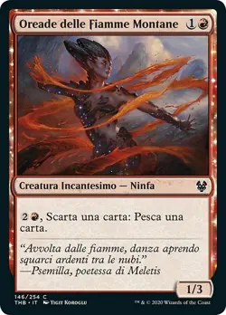 MTG Magic THB Theros Beyond Death - 1x ITA NM 146 C Oreade delle Fiamme Montane - Image 1