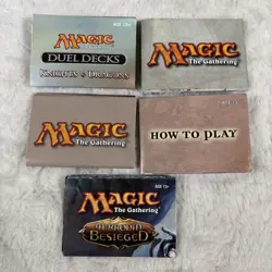 Magic the Gathering MTG Fold Out Pamphlet Guide Booklet Lot Knights Vs Dragons - Image 1