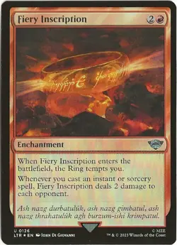 Fiery Inscription Ring 126 Uncommon MTG Lord of the Rings Middle Earth NM/M - Image 1