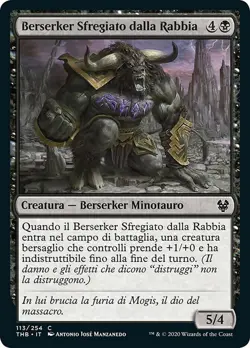 MTG Magic THB Theros Beyond Death - 1x ITA NM 113 C Berserker Sfregiato - Image 1