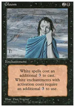 Gloom - Light Play MTG 4th Edition - Image 1