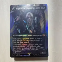Mtg Soldier Of Mastery Sephiroth Borderless Edition Foil English Version - Image 1