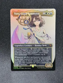 Mtg Great Summoner Yuna Borderless English Version Of Foil Final Fantasy - Image 1