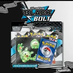 Pokemon TCG Black Bolt Tech Sticker Collection - SV: Black Bolt *PRESALE* - Image 1