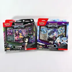 2x Pokemon TCG Rival Battle Deck-Marnie Morpeko & Steve Beldum Complete Set New - Image 1
