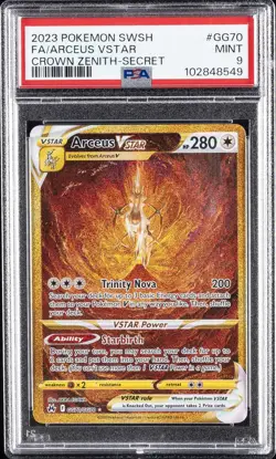 2023 POKEMON SWORD & SHIELD CROWN ZENITH SECRET FULL ART/ARCEUS VSTAR PSA 9 - Image 1