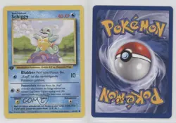Squirtle German 1st Ed. Pokemon Base Set #63 1999 17lf - Image 3