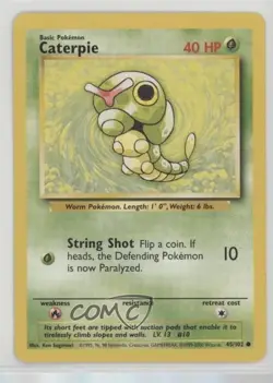 Caterpie Dutch Pokemon Base Set #45 1999 0jf5 - Image 1