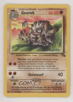 Graveler German Pokemon Fossil #37 1999 10j2 - Image 1