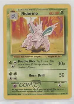 Nidorino Pokemon Base Set #37 1999 0jf5 - Image 1
