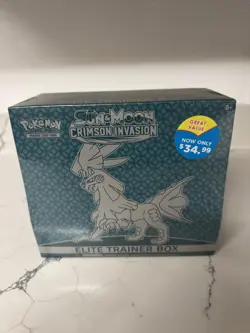 2017 POKEMON TCG SUN & MOON CRIMSON INVASION ETB ELITE TRAINER BOX SEALED - Image 1