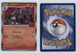 Mirage Holo - Houndoom Pokemon Scarlet & Violet Trick or Trade BOOster #034 0kb5 - Image 3