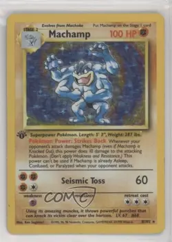 Machamp (Starter Deck Holo) 1st Ed. Pokemon Base Set #8 1999 pe8 - Image 1