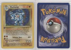 Machamp (Starter Deck Holo) 1st Ed. Pokemon Base Set #8 1999 pe8 - Image 3