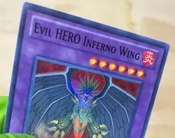 Yugioh! Evil HERO Inferno Wing LCGX-EN067 Super Rare 1st Edition NM - Image 2