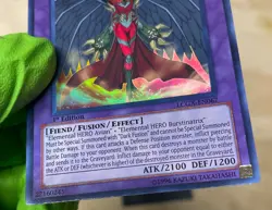 Yugioh! Evil HERO Inferno Wing LCGX-EN067 Super Rare 1st Edition NM - Image 3