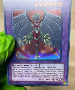 Yugioh! Evil HERO Inferno Wing LCGX-EN067 Super Rare 1st Edition NM - Image 4