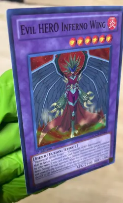 Yugioh! Evil HERO Inferno Wing LCGX-EN067 Super Rare 1st Edition NM - Image 5