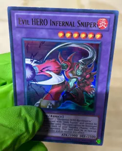 Yugioh Evil HERO Infernal Sniper LCGX-EN071 Ultra Rare 1st Ed - Image 2