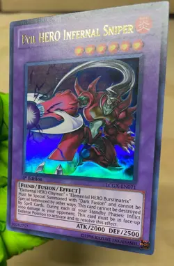 Yugioh Evil HERO Infernal Sniper LCGX-EN071 Ultra Rare 1st Ed - Image 5