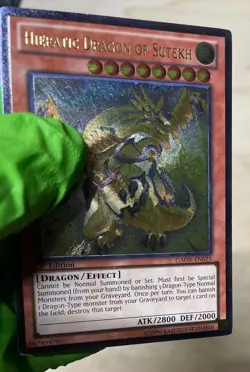 Yugioh Hieratic Dragon Of Sutekh GAOV-EN025 1st ED Ultimate Rare LP - Image 2