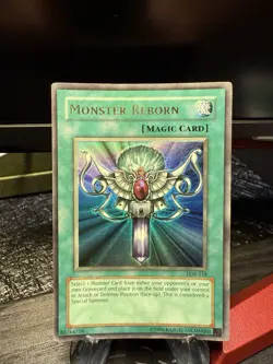 MONSTER REBORN Lob-118 YuGiOh Card Faded Sirrrr - Image 1