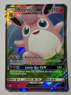 Wigglytuff GX 42/68 (NM) Ultra Rare Sun & Moon: Hidden Fates 2019 Pokemon Card - Image 1