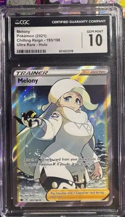 Melony Pokemon Chilling Reign Ultra Rare Holo Card CGC 10 Gem Mint - Image 1