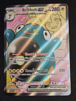 Iono’s Bellibolt ex SVP 194 Black Star Promo Full Art NM Pokemon Card - Image 2