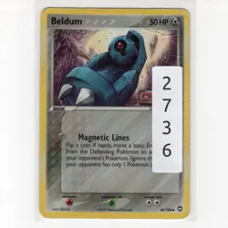 Pokemon TCG Beldum 45/108 EX Power Keepers Reverse Holo Common Card EN-DMG 2007 - Image 3