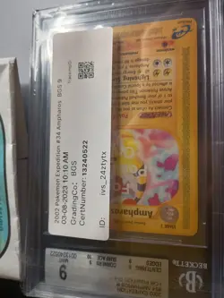 Pokemon Card Ampharos For Position Only FPO Expedition Bgs 9 Test Prototype - Image 4