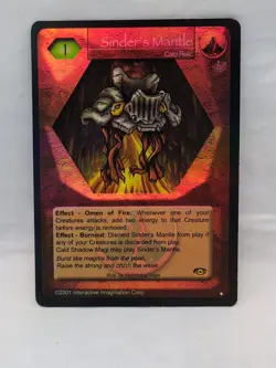 Foil Sinder's Mantle Magi Nation Duel 1st Edition Rare Card - Image 1