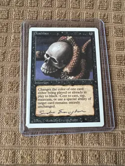 MTG MTG **Artist Signed** Revised Deathlace, Mint/NM, Sandra Everingham, 1994 - Image 2